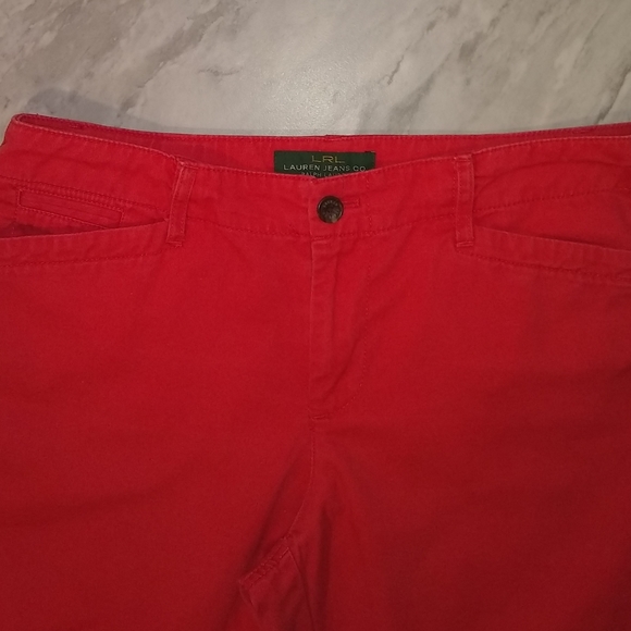 Lauren Ralph Lauren- Red  Capris - Picture 3 of 6